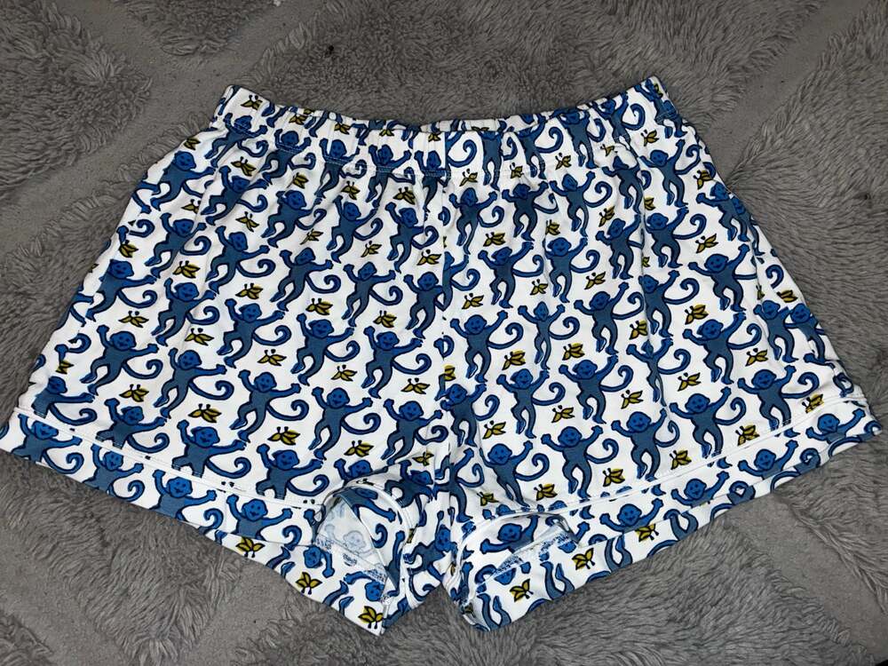 Roller Rabbit Monkey Print Pima Cotton Pajama Shorts Size XS